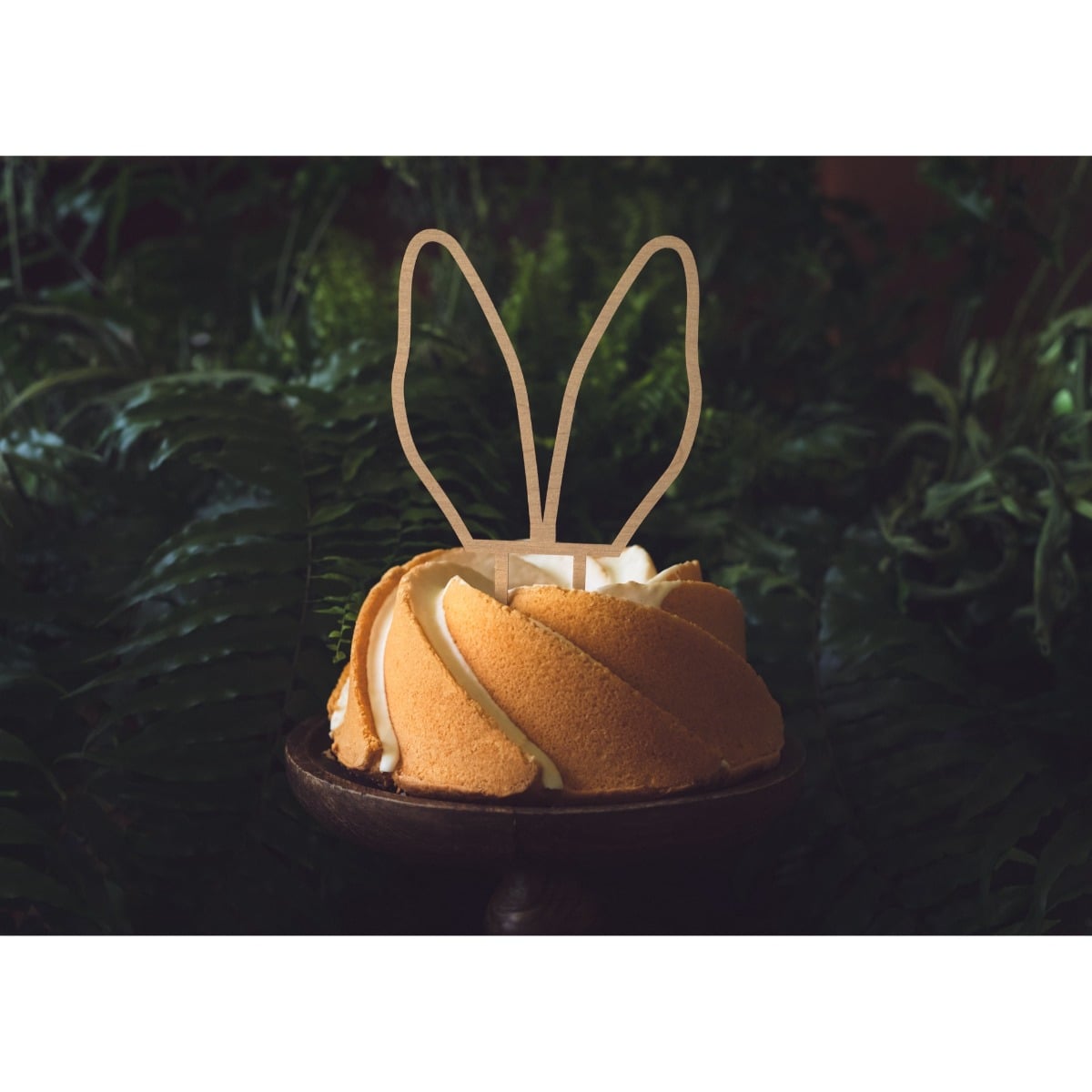 Décoration oreilles de lapin en bois, 20 cm
