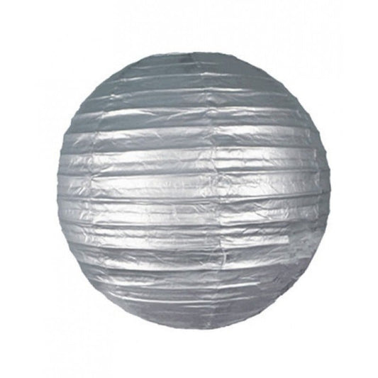 Lanterne en papier - Argenté 10cm