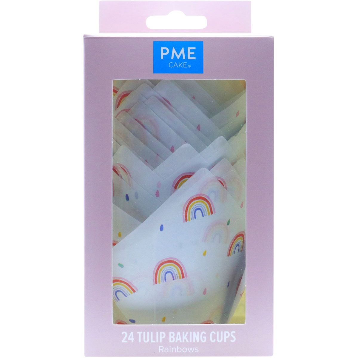 Caissettes tulipe à muffins - Arc-en-Ciel (24pcs)