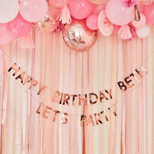 Guirlande Personnalisée Happy Birthday Let's Party