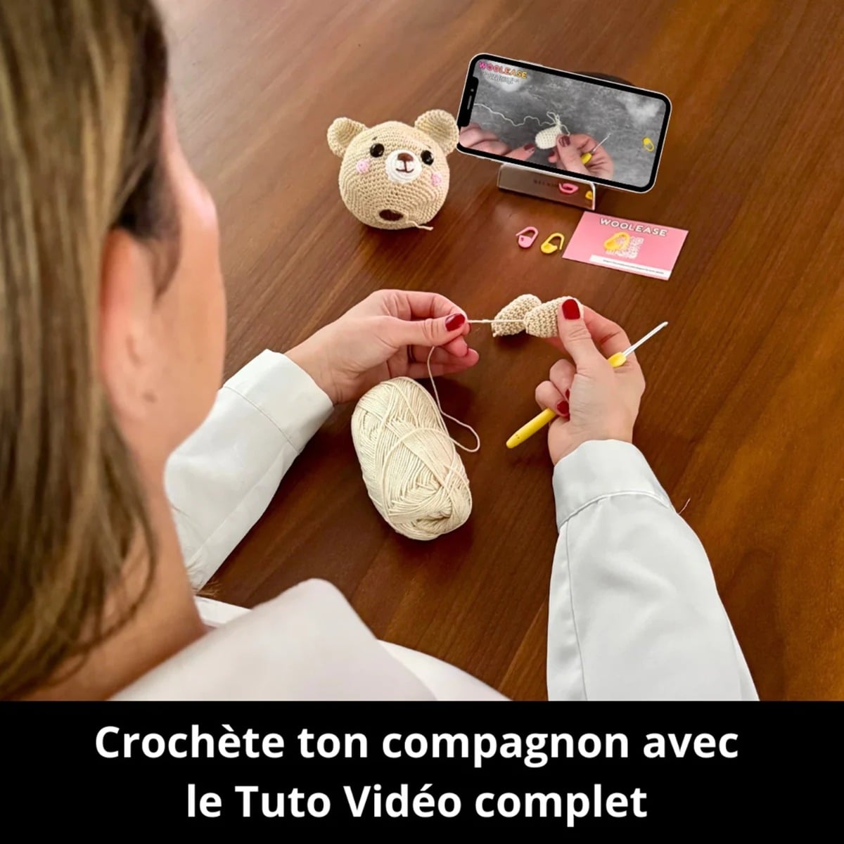 Mywoolease Kit Crochet Eddy L'ourson