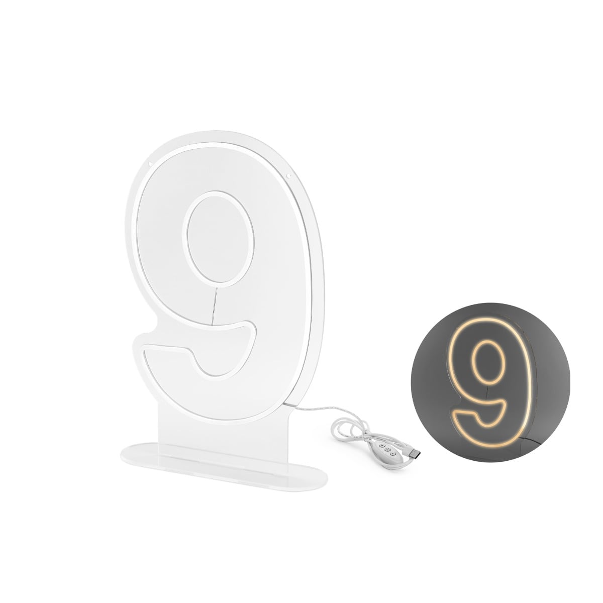 Néon LED - Chiffre 9
