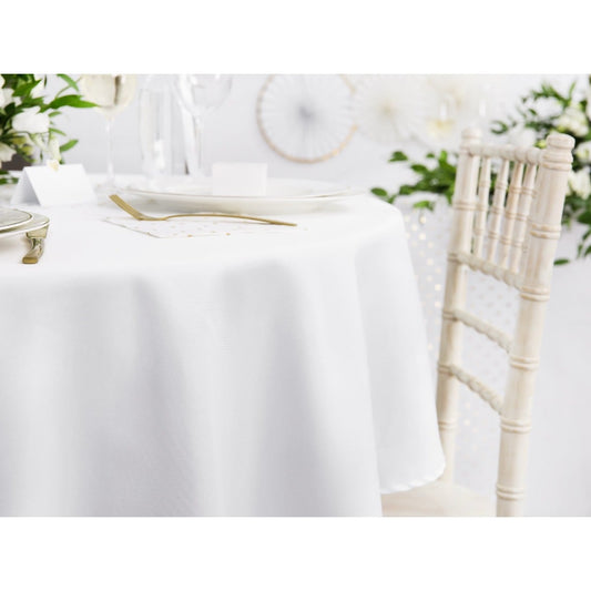 Nappe ronde en tissu 280cm - blanche