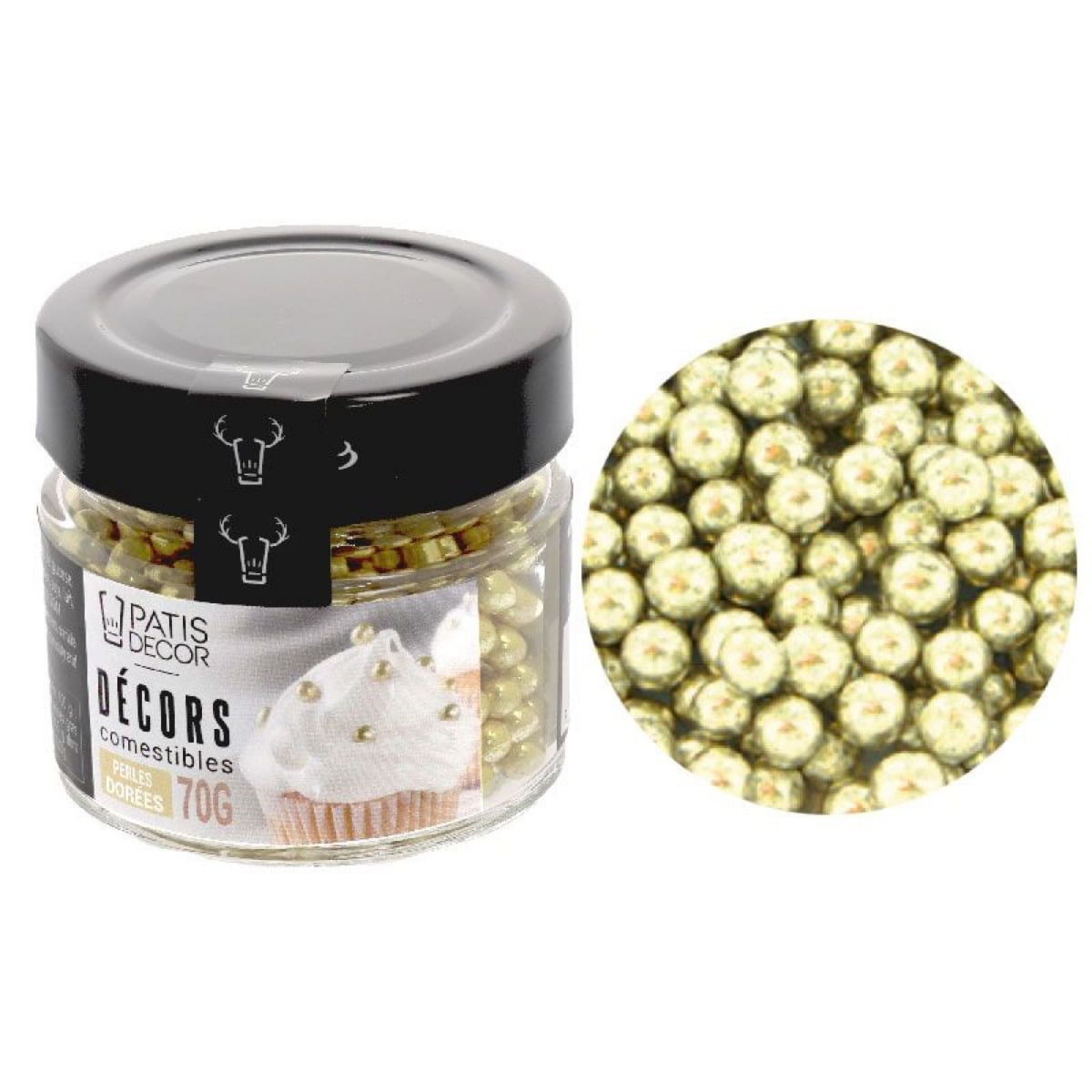 Perle en sucre ⌀5mm - Or
