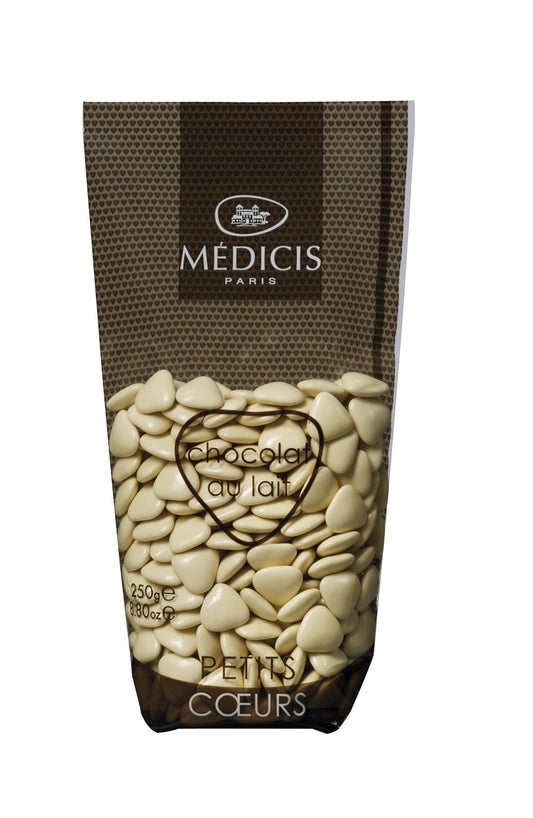 Dragées Chocolat Mini-coeurs Ivoire (250g)