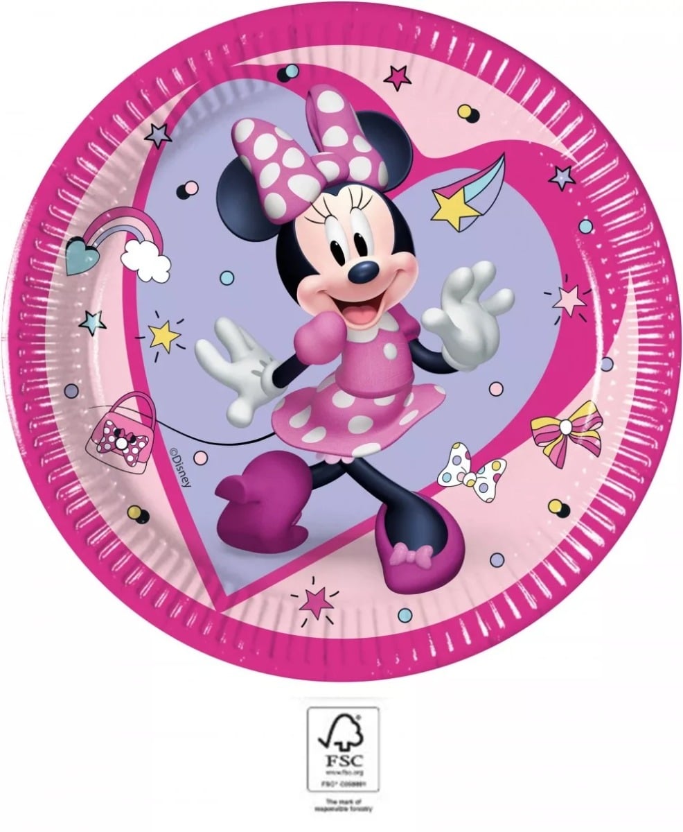 Assiettes Minnie Coeur 20cm