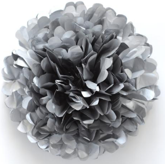 Pompon en papier Argent