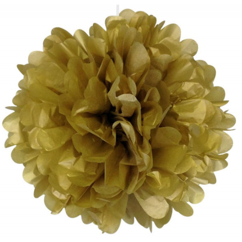 Pompon en papier Or 30cm
