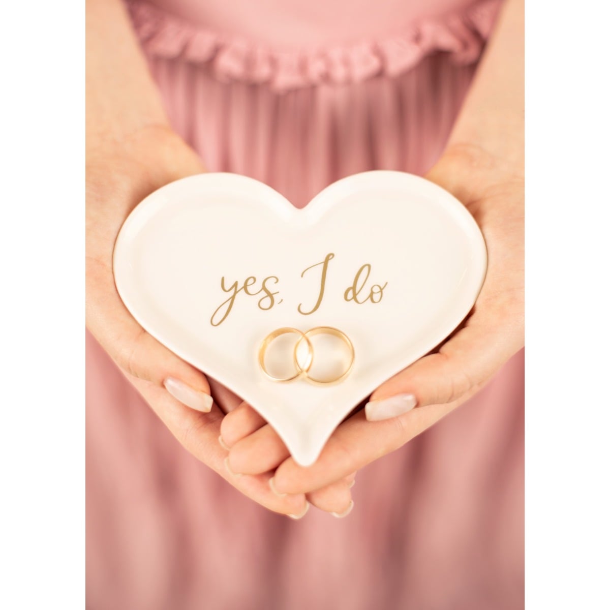 Porte alliances - Yes I Do en porcelaine