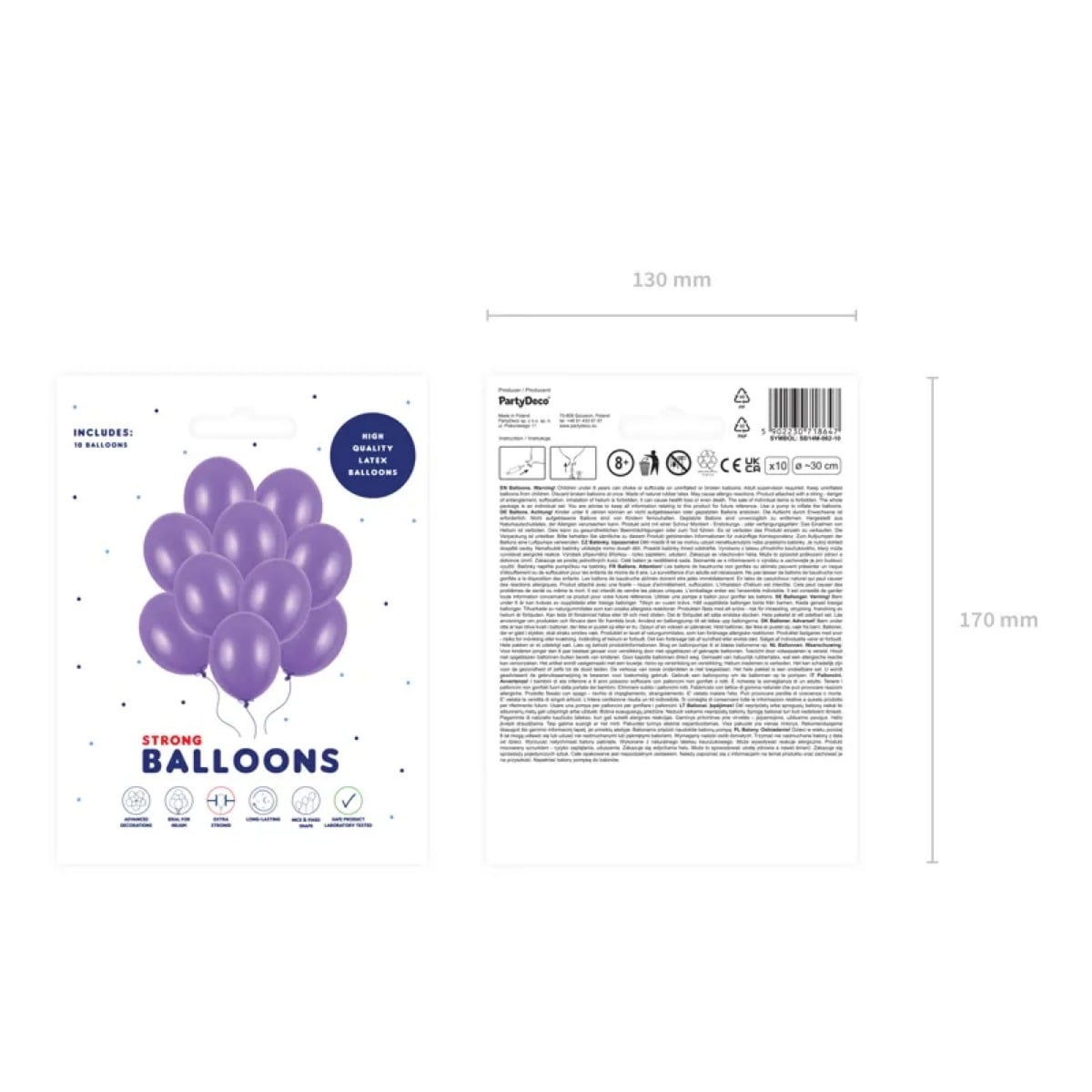 Ballons Métallisé Violet 30cm (10pcs)