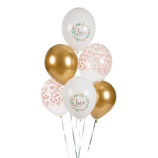 Ballons assortis - Love (6pcs)