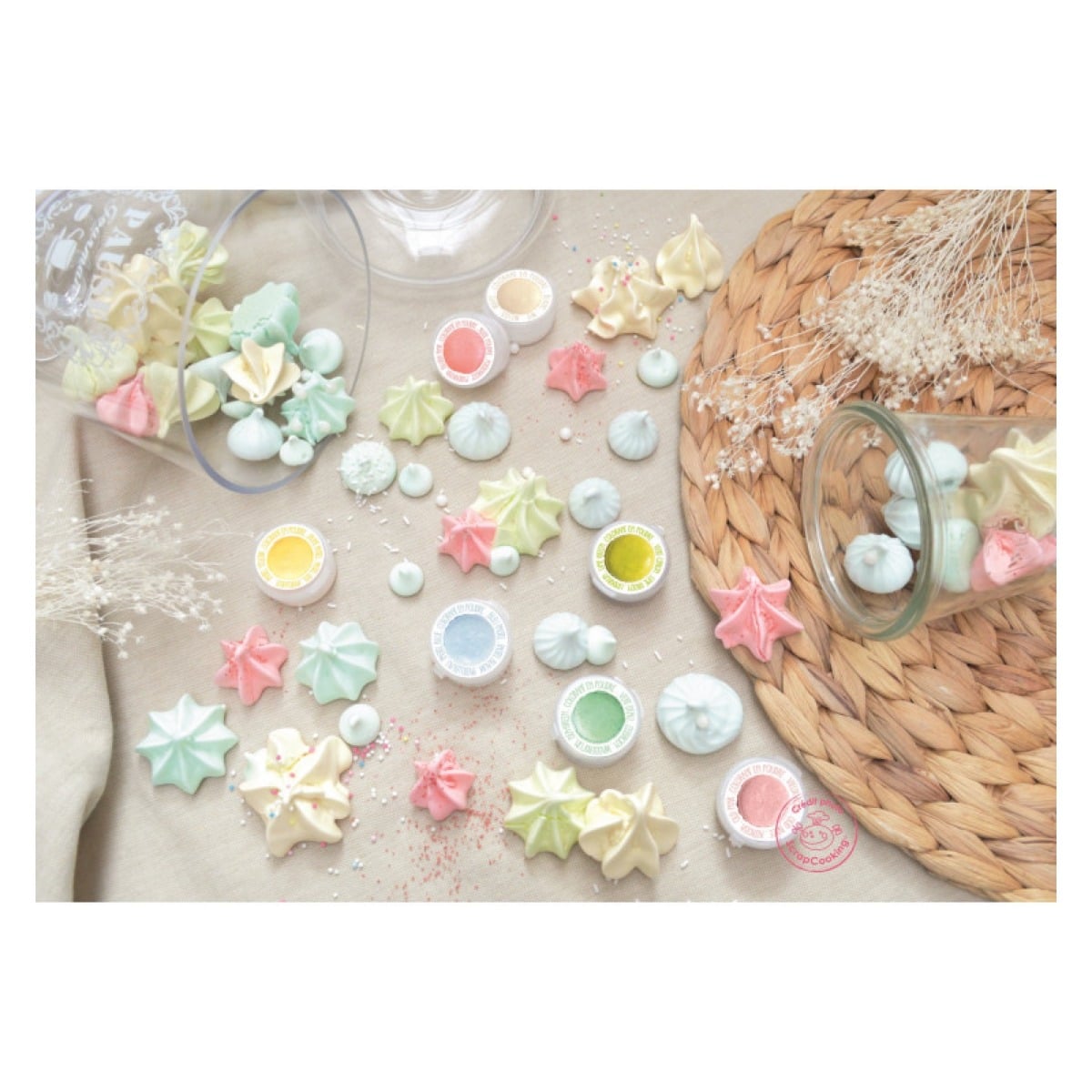 Kit - 9 colorants poudre pastel