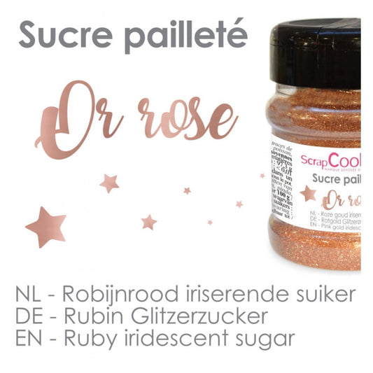 Sucre pailleté - rose gold (160g)