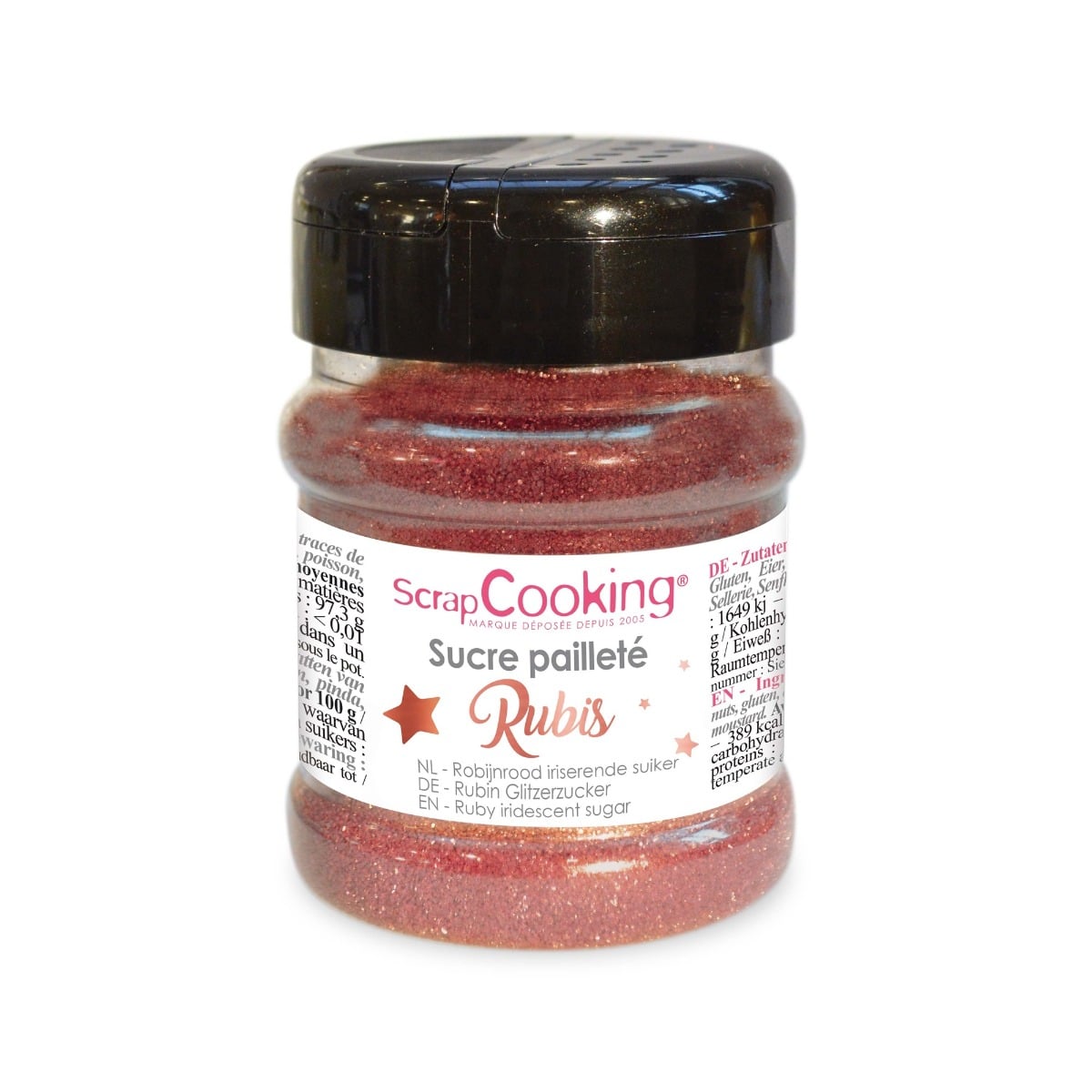 Paillettes alimentaires rubis