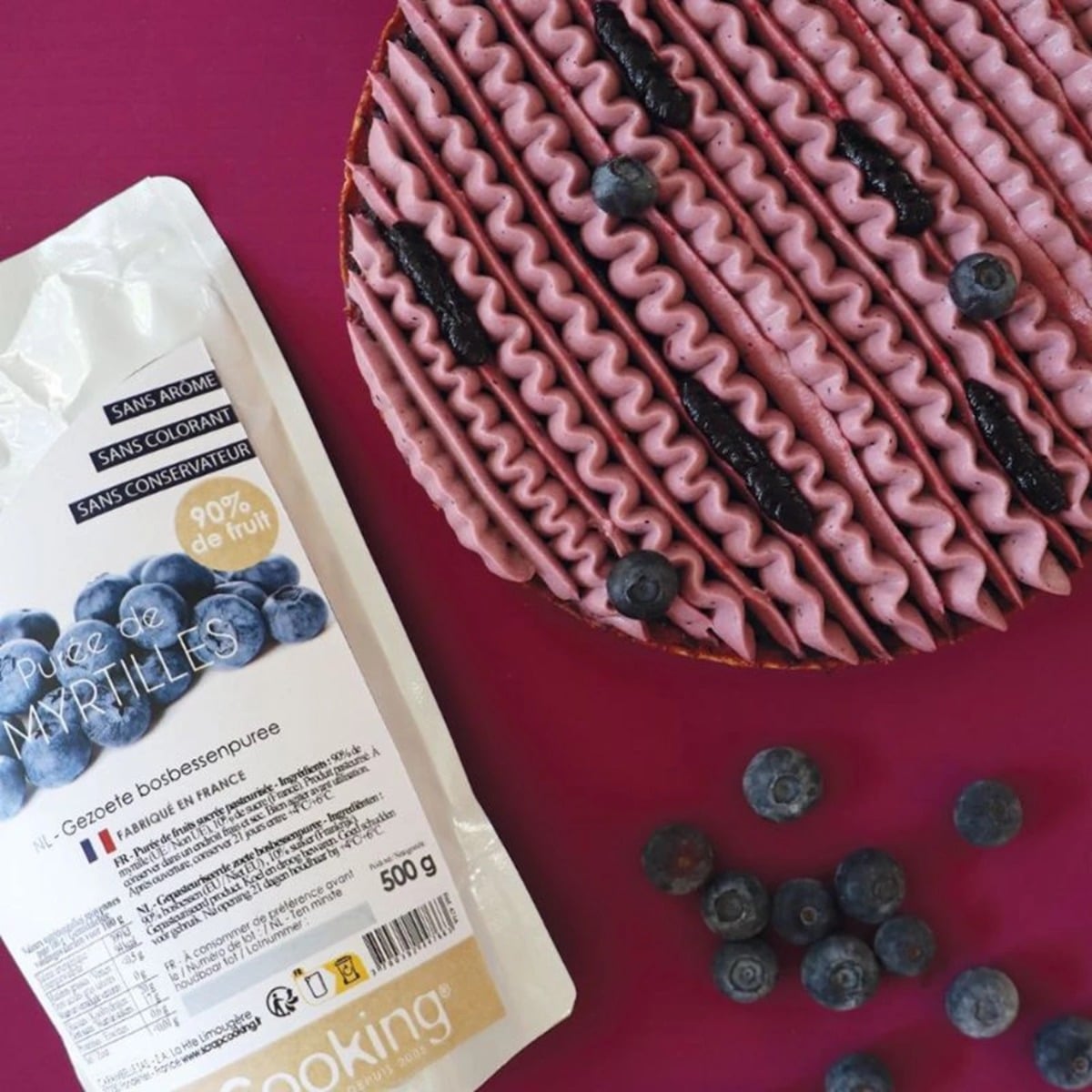 Puree De Myrtille 90% Fruits 500G