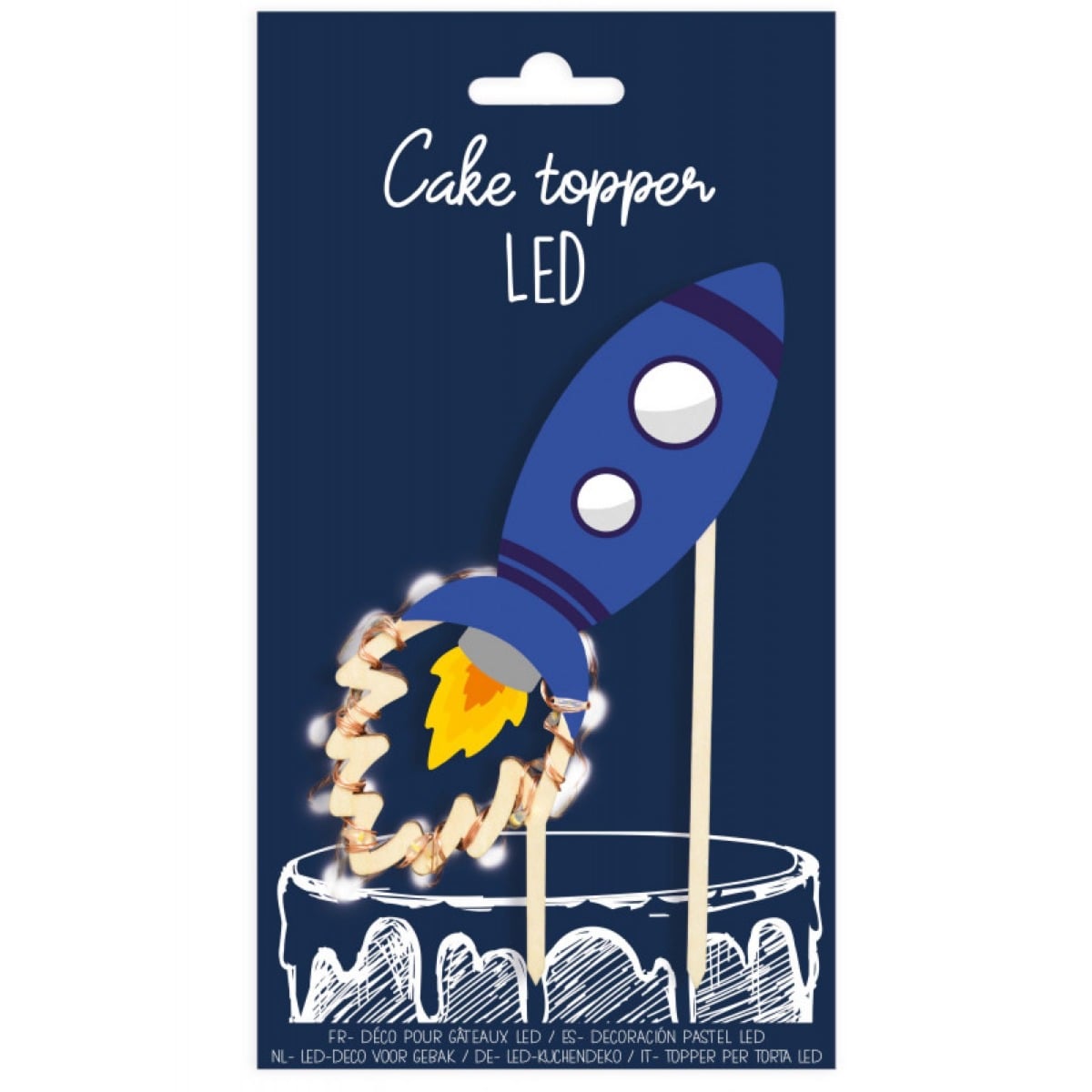 Cake topper Led - Fusée