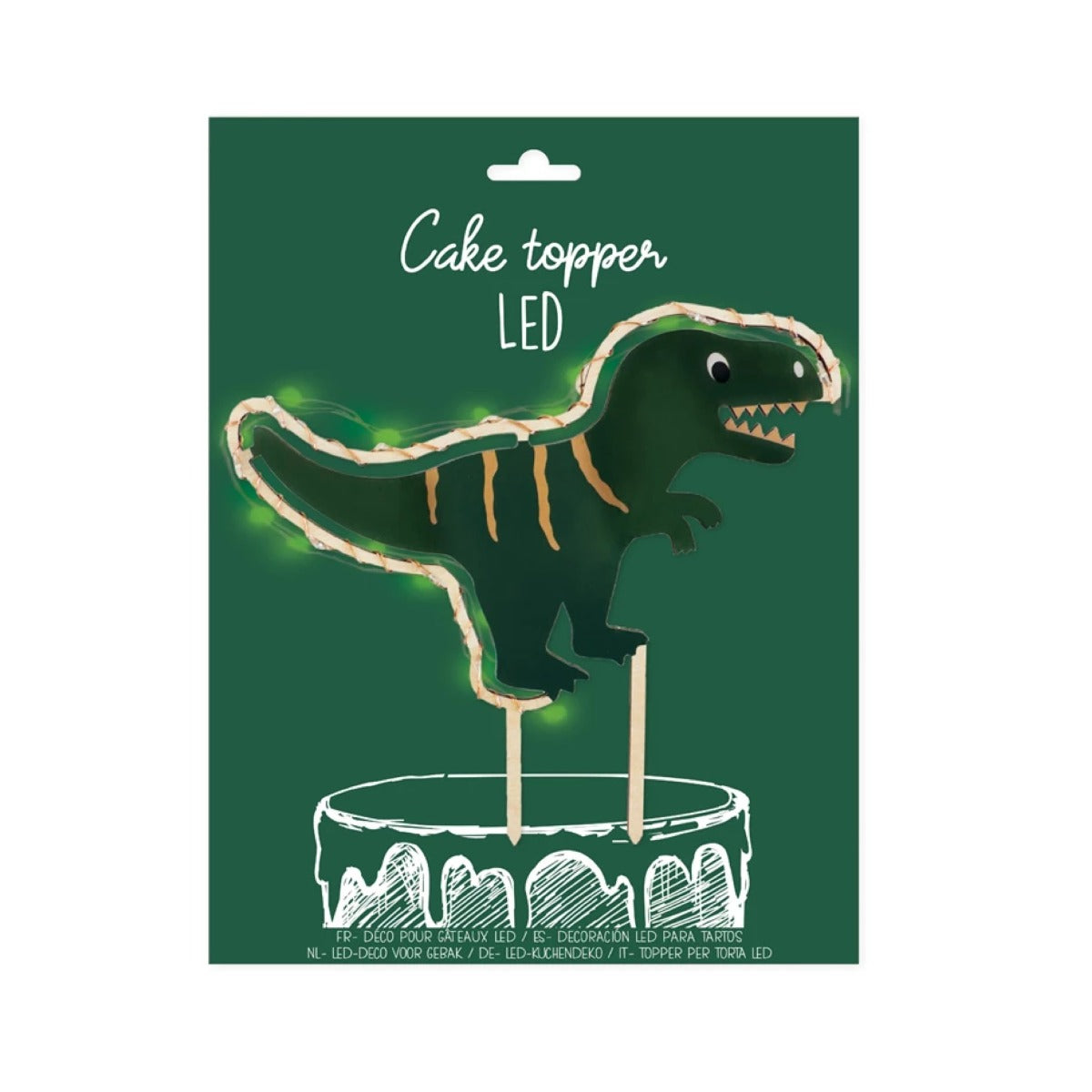Cake topper - Led Dinosaure