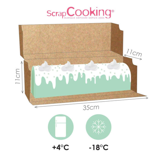 Boîtes à Bûche 35x11x11cm (2pcs)