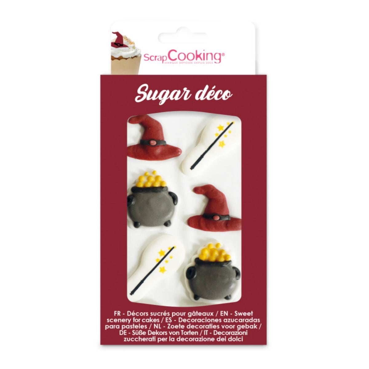 Décorations en sucre - Sorcier (6pcs)