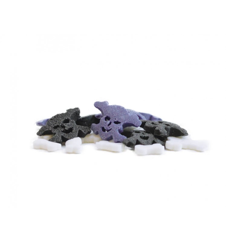 Décorations en sucre Os / Tête de mort (50g)
