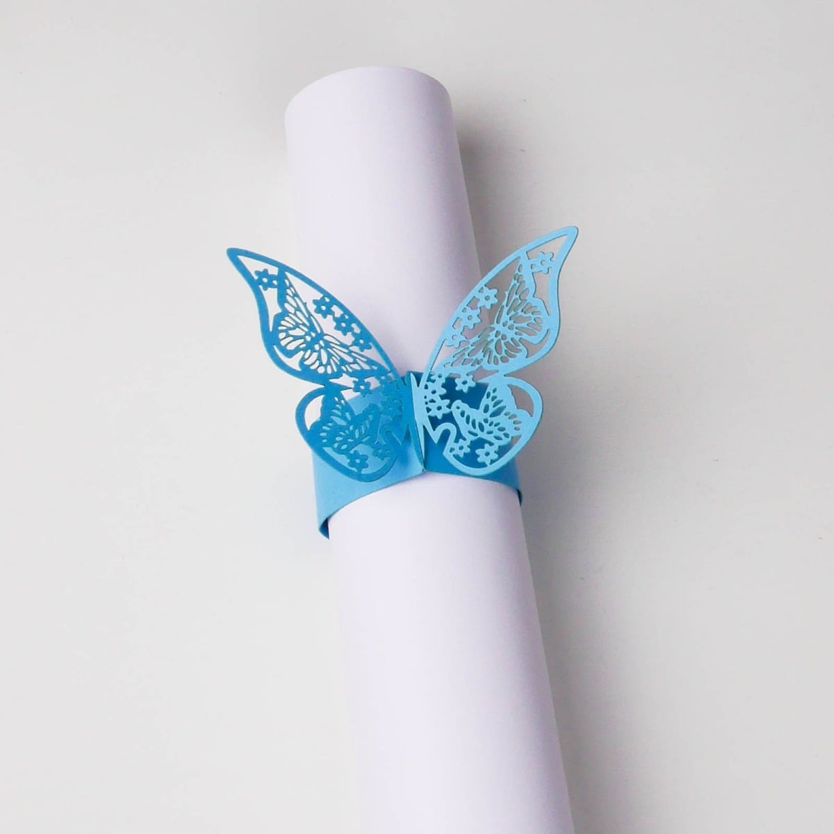 Ronds de serviette - Papillon Bleu (10 pcs)