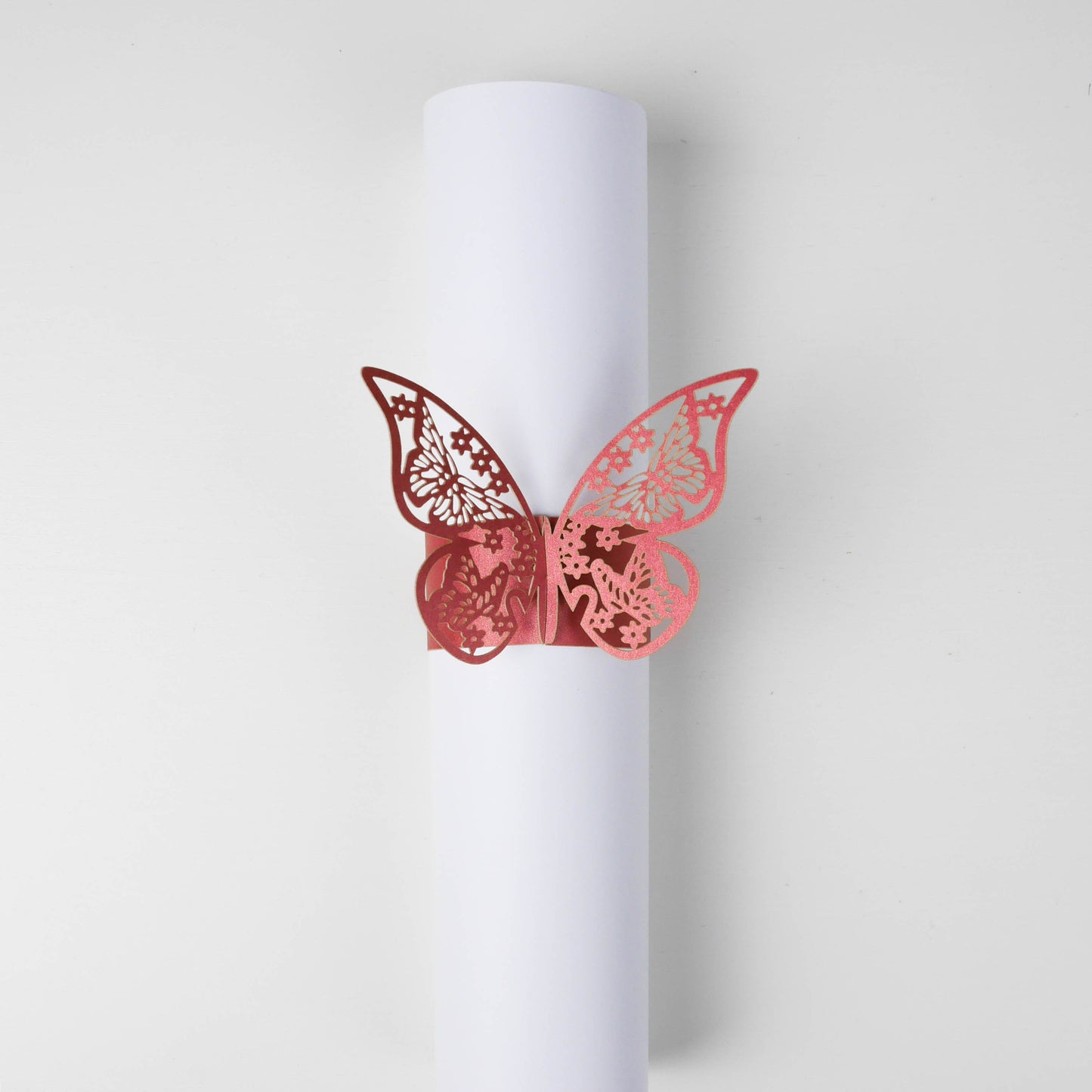 Ronds de serviette - Papillon Bordeaux (10 pcs)