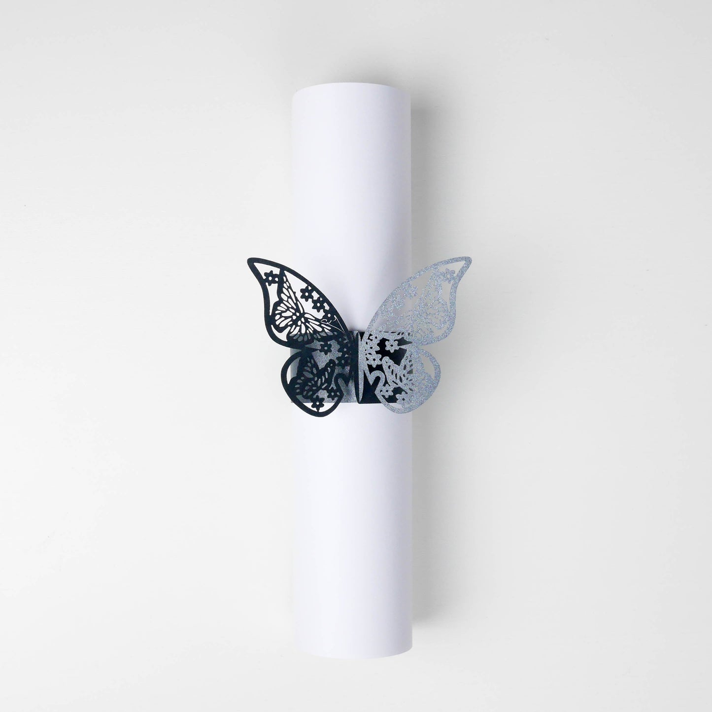 Ronds de serviette - Papillon Noir (10 pcs)