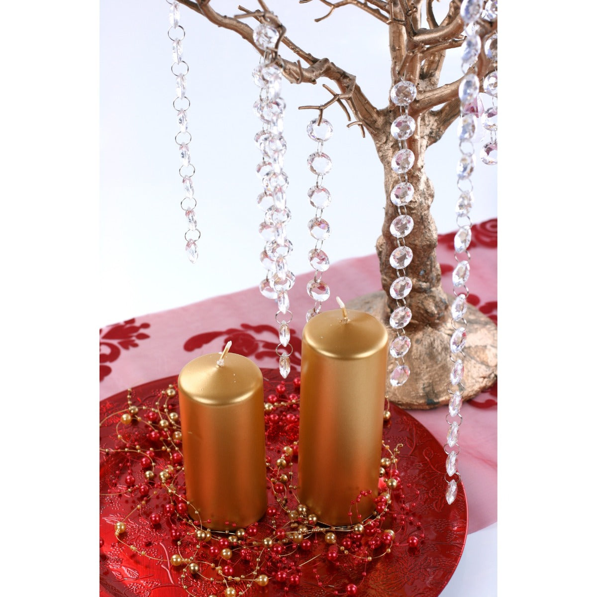 Bougie Dorée métallisée 15x6cm - (6pcs)