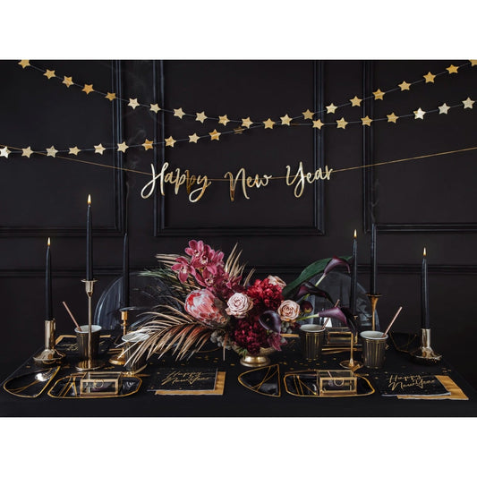 Bougie Chandelier Noir mat 24cm - (10pcs)
