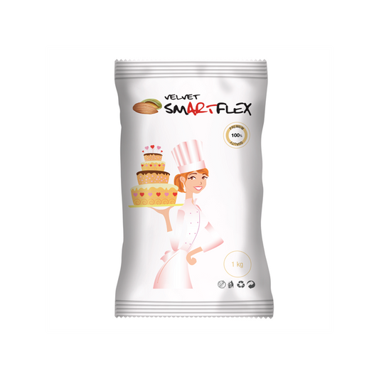 SmartFlex Pâte à sucre Velvet blanche arôme amande - 1kg