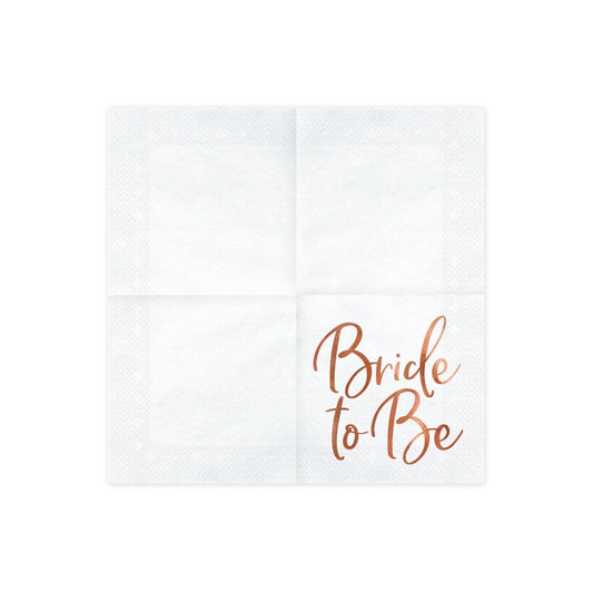 Serviette Bride to Be Rose gold (20pcs)