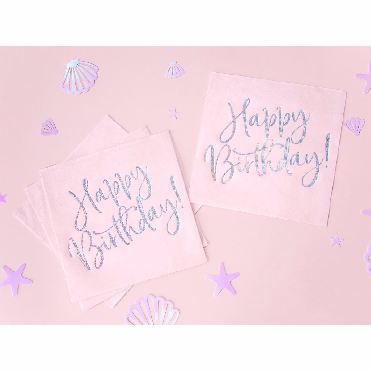 Serviettes Happy Birthday (20pcs) - Rose