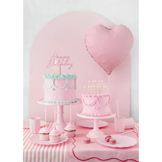Pailles en plastique - Rose