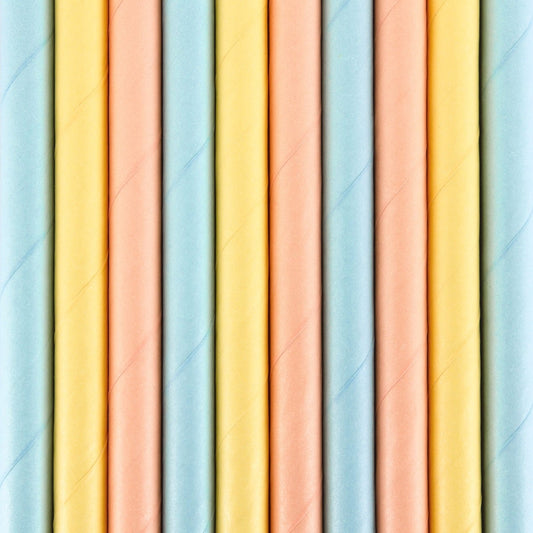 Pailles en papier Summer time (10pcs)