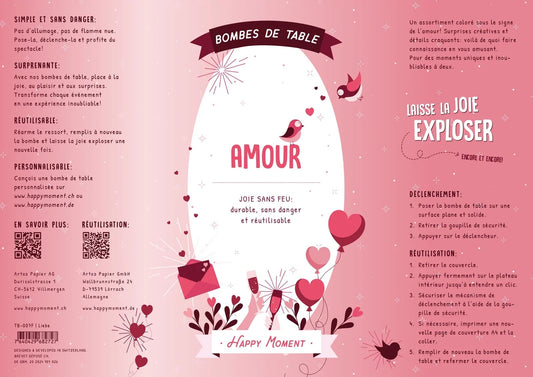 Bombe de table réutilisable - Amour (FR)