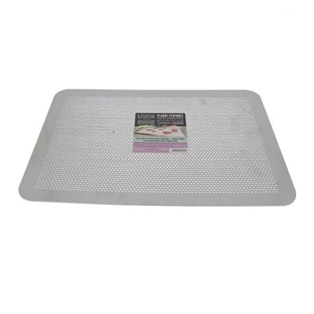Plaque patisserie plate perforée aluminium 40x30cm