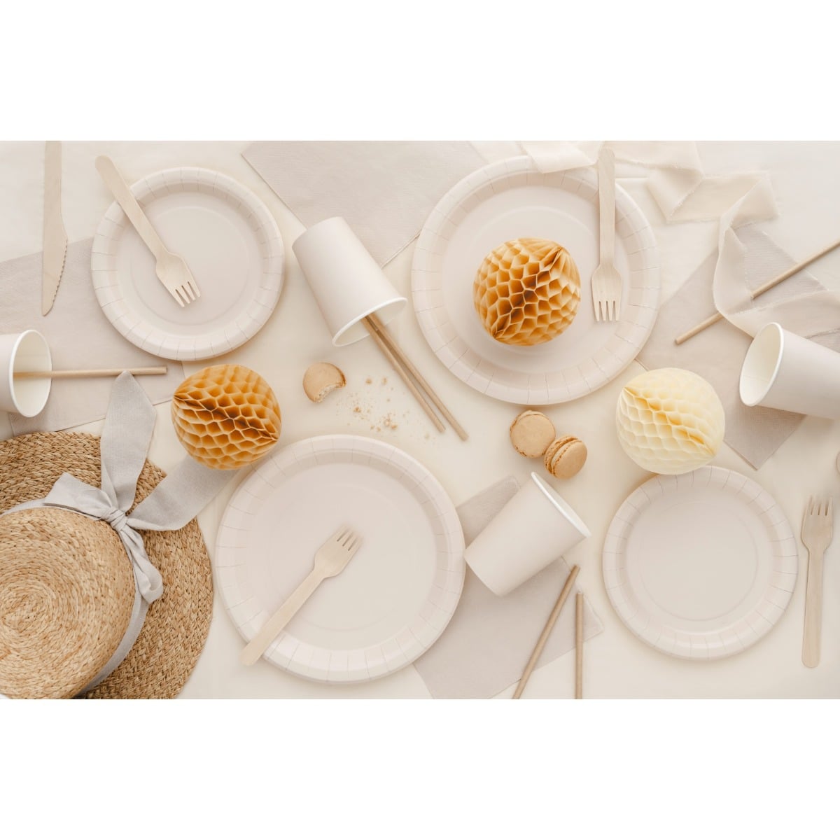 Assiettes Beige 18cm (6pcs)