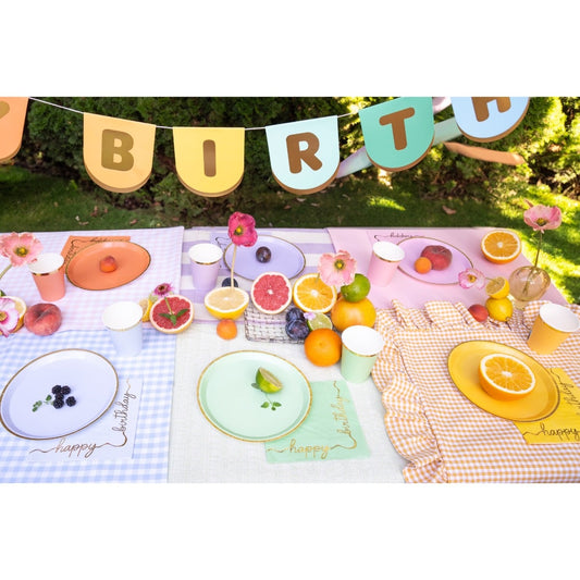 Assiettes de couleur (6pcs)