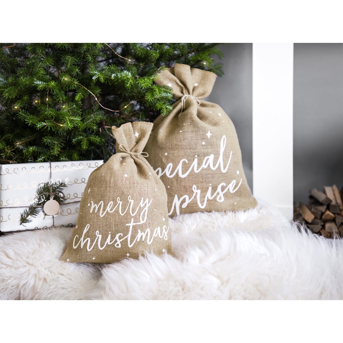 Sac en jute - Merry Christmas