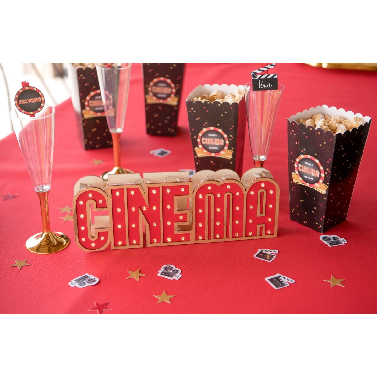 Centre de Table lumineux - Cinéma