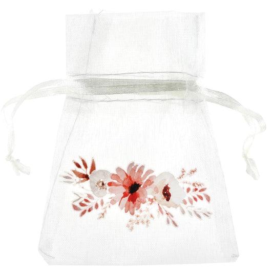 Pochettes en organza - floral