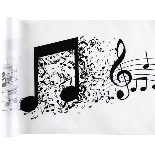 Chemin de table - Musique Blanc