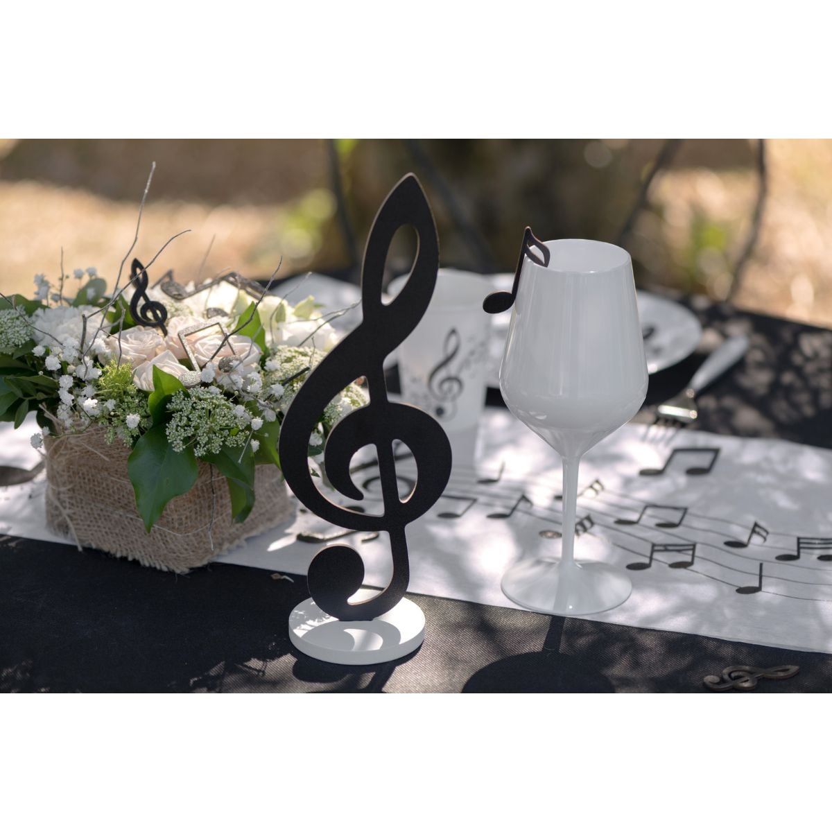 Centre de table - Clef de sol