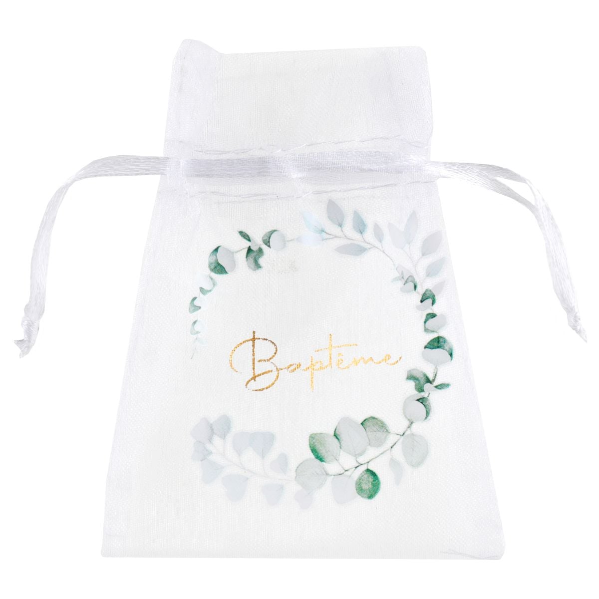 Pochettes en organza - Baptême végétal