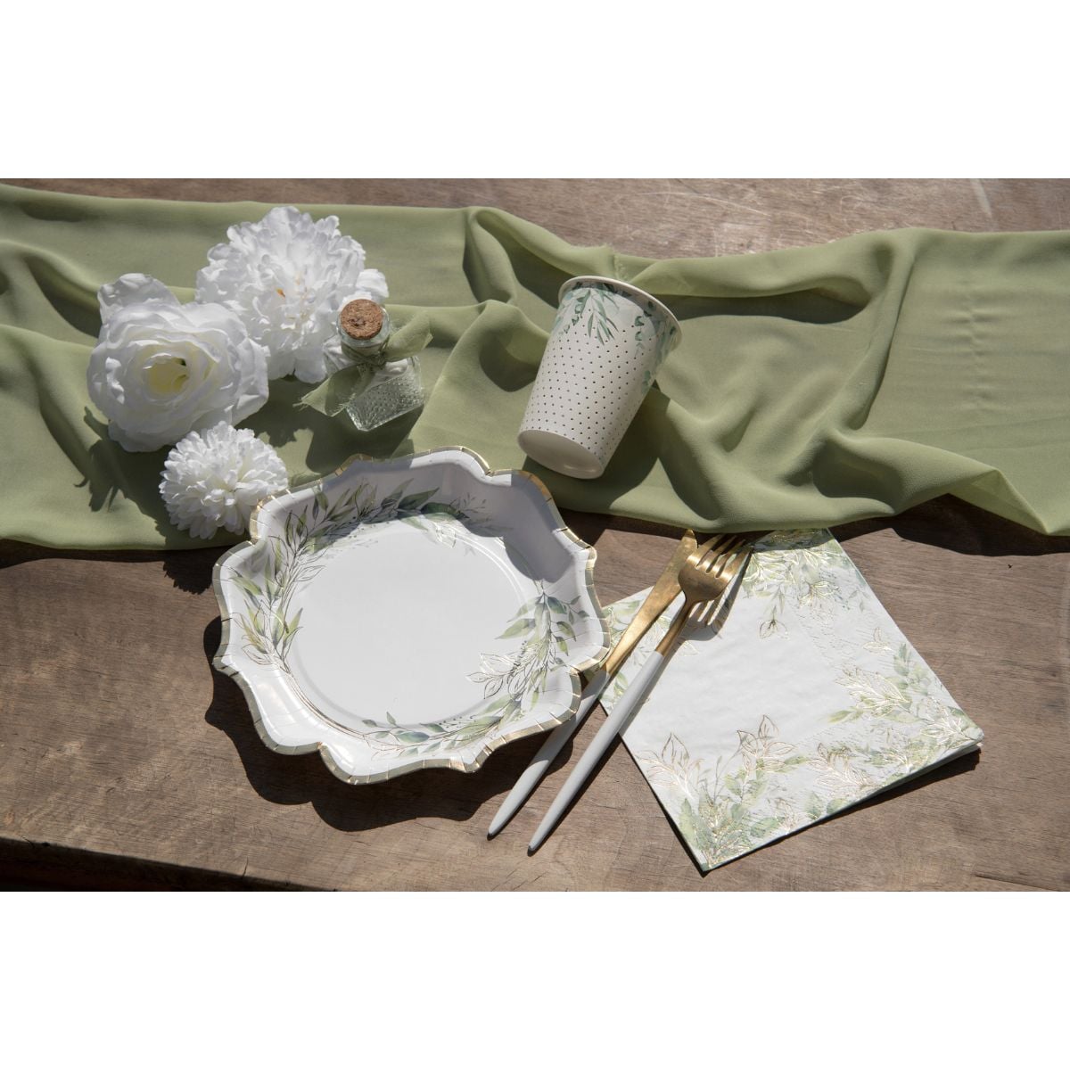 Assiettes - Feuillage Vert
