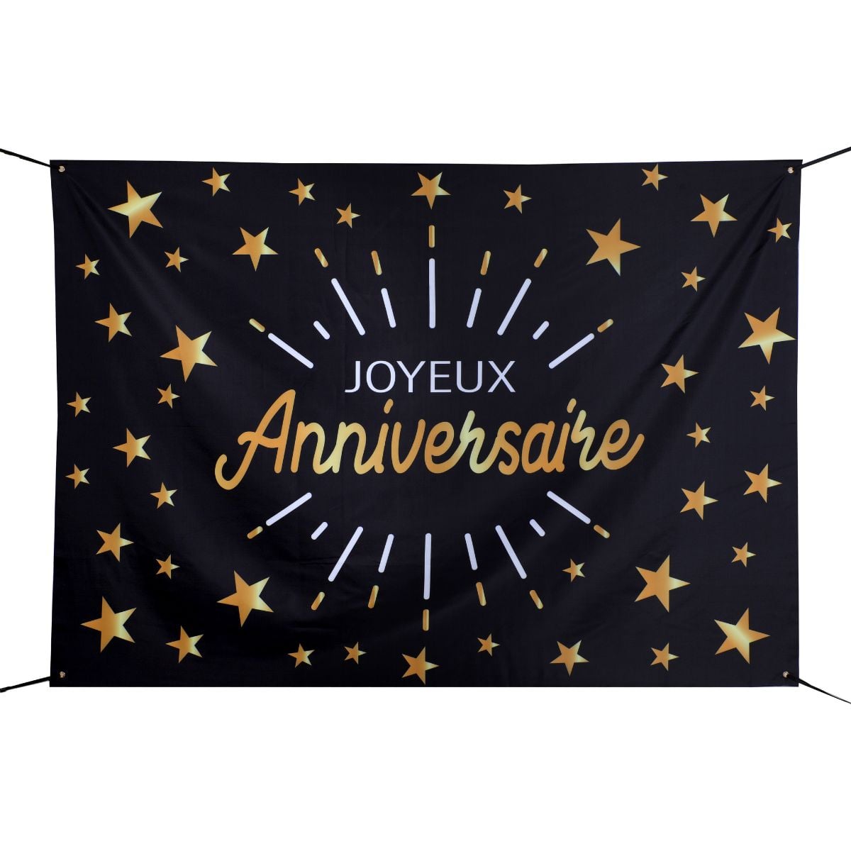 Toile de fond - Joyeux Anniversaire - Noire