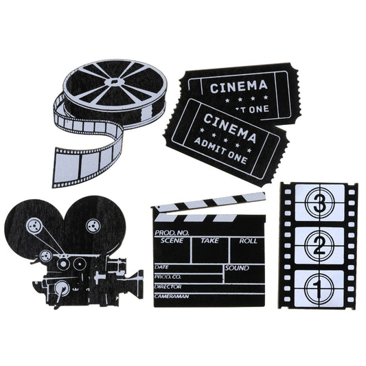 Déco à parsemer en bois - Cinéma