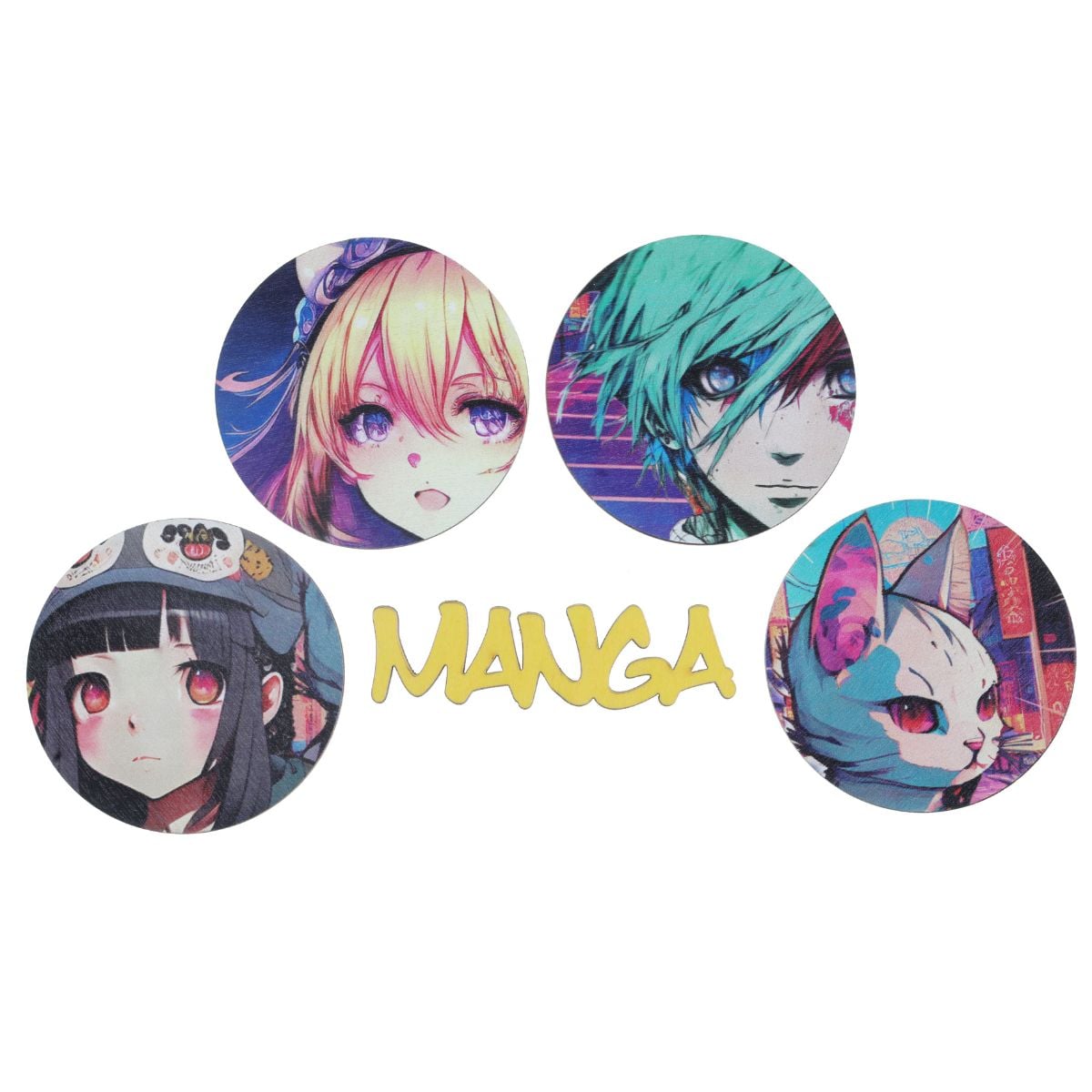 Déco à parsemer en bois - Manga