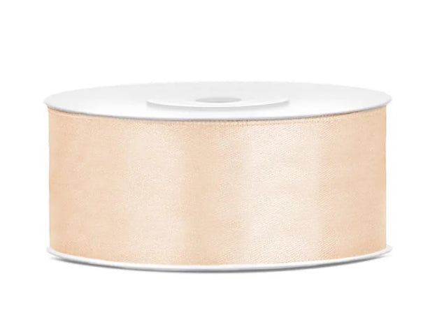 Ruban satin crème (25 mm x 25 m)