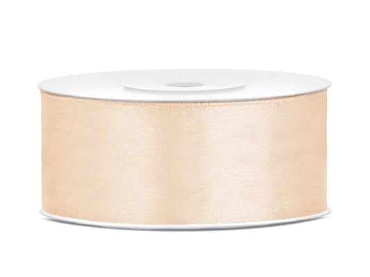 Ruban satin crème (25 mm x 25 m)